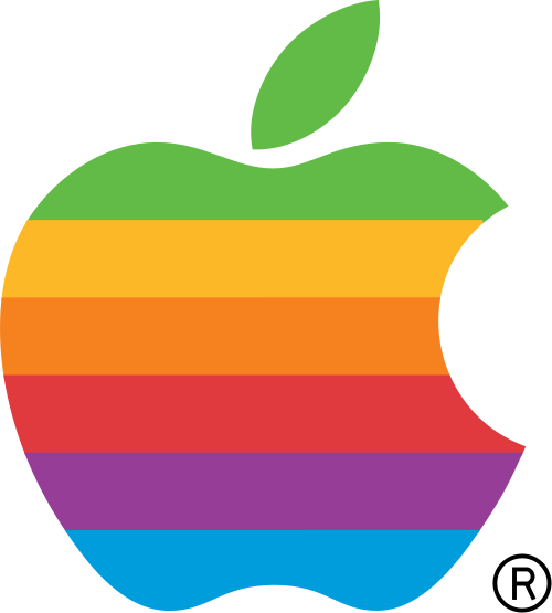 apple iphone logo. the original Apple logo,