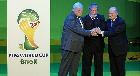 The winning 2010 FIFA World Cup Brazil™ emblem named “Inspiração” 