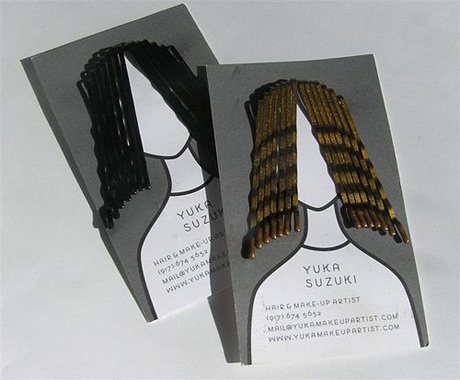 hair grip business card