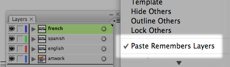 paste remember layers option