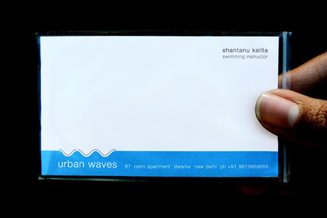 swimming instructor business card