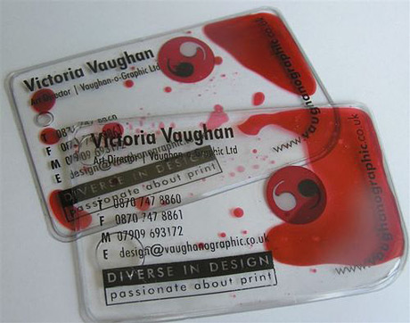 bloody business card