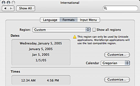 international system preferences