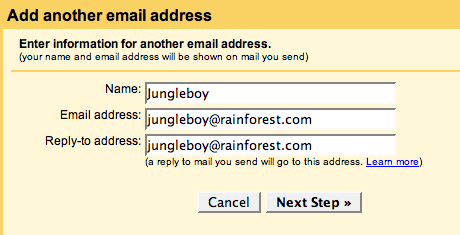 new gmail address
