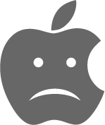 sad apple logo