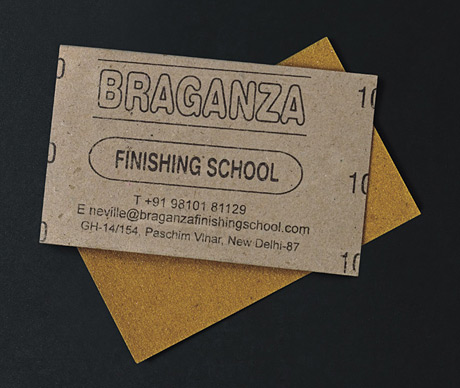 sandpaper business card