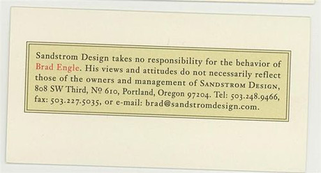 sandstorm business card
