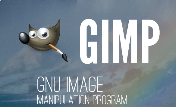 The interface of GIMP graphic design program 